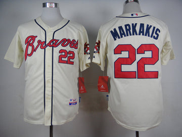 Markakis Atlanta Braves cream jersey