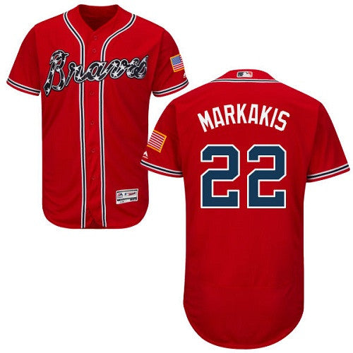 Nick Markakis Atlanta Braves red jersey