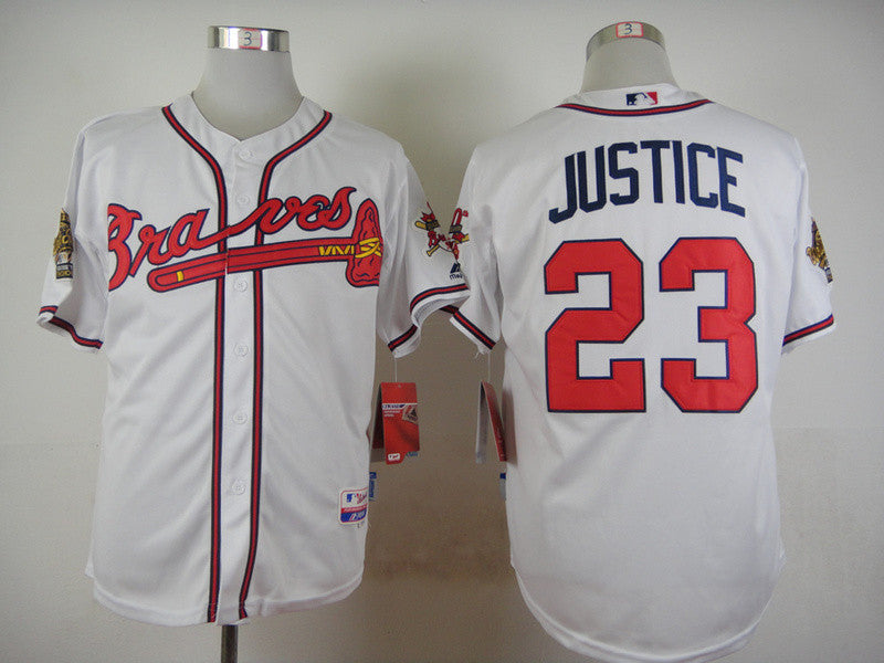 Justice Atlanta Braves white jersey