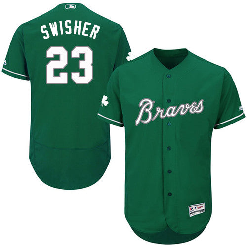 Nick Swisher Atlanta Braves green jersey