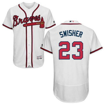 Nick Swisher Atlanta Braves white jersey