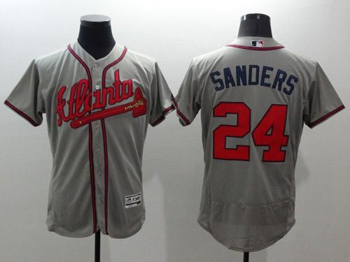 Deion Sanders Atlanta Braves grey Authentic jersey