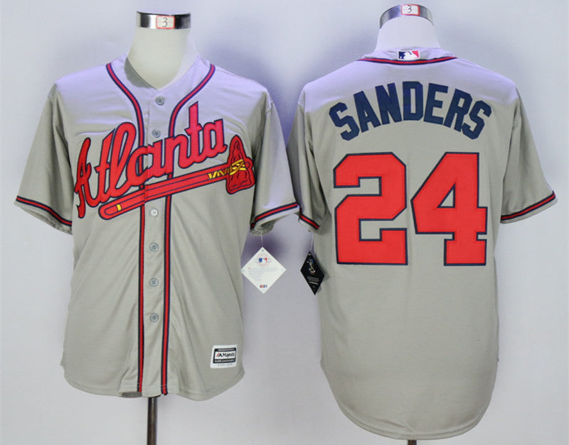 Deion Sanders Atlanta Braves grey jersey