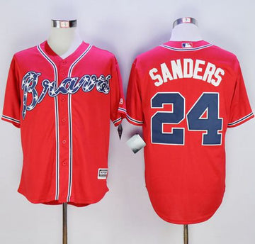 Deion Sanders Atlanta Braves red jersey