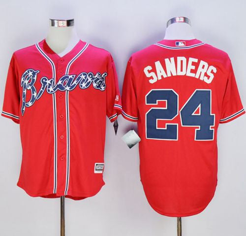 Deion Sanders Atlanta Braves red jersey