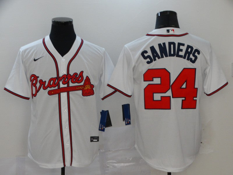 Deion Sanders Atlanta Braves white jersey