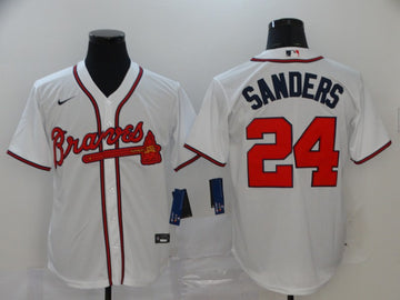Deion Sanders Atlanta Braves white jersey
