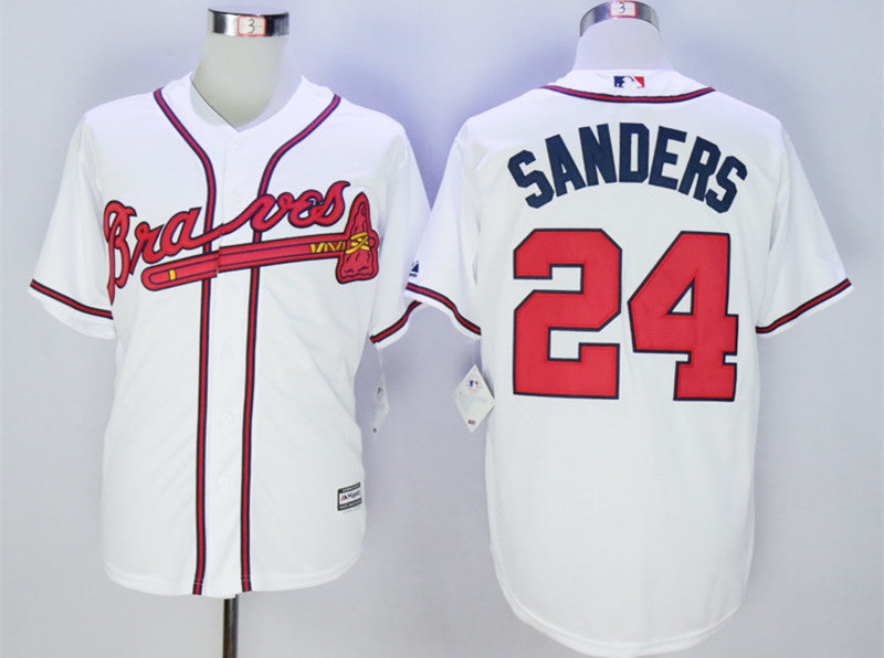 Deion Sanders Atlanta Braves white jersey