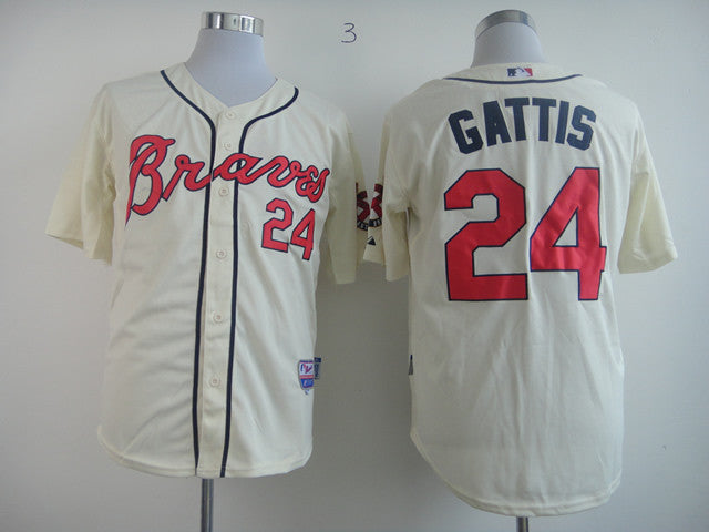 Gattis Atlanta Braves cream jersey