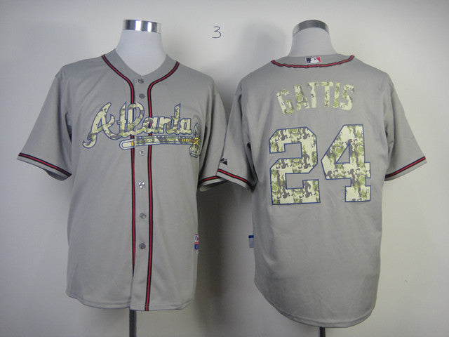 Gattis Grey Atlanta Braves camo Camo jersey