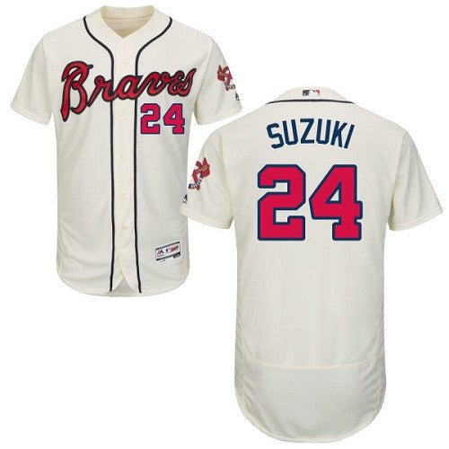 Kurt Suzuki Atlanta Braves cream jersey