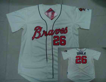 Uggla Atlanta Braves cream jersey