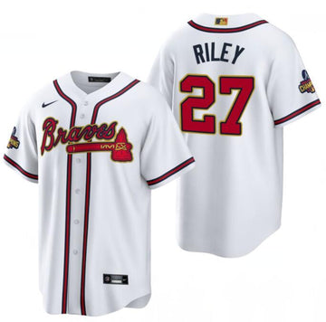 Austin Riley Atlanta Braves white jersey