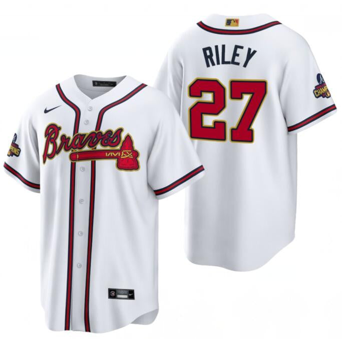 Austin Riley Atlanta Braves white jersey