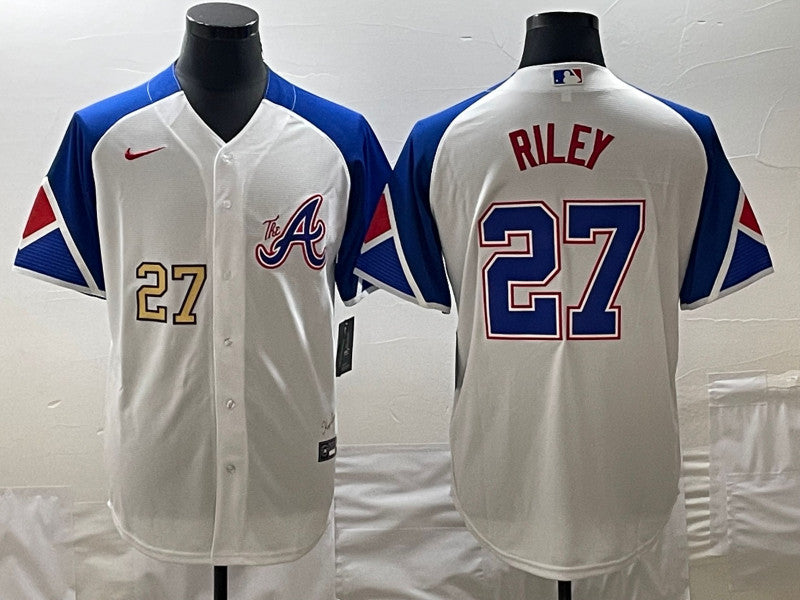 Austin Riley Atlanta Braves white City Connect jersey