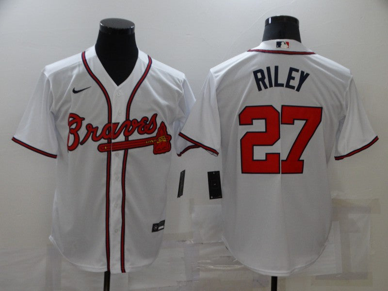 Austin Riley Atlanta Braves white jersey