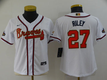 Austin Riley Atlanta Braves white jersey