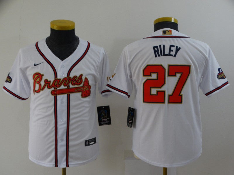 Austin Riley Atlanta Braves white jersey