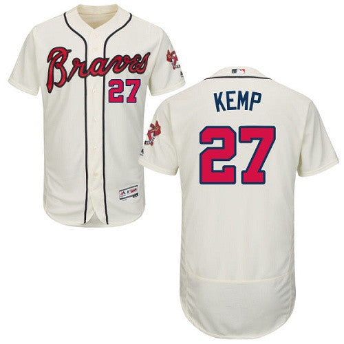 Matt Kemp Atlanta Braves cream jersey