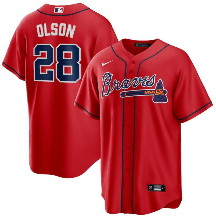 Matt Olson Atlanta Braves red jersey