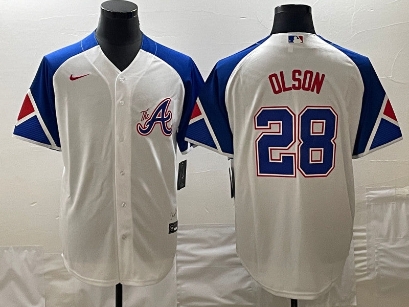 Matt Olson Atlanta Braves white City Connect jersey