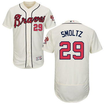 John Smoltz Atlanta Braves cream jersey