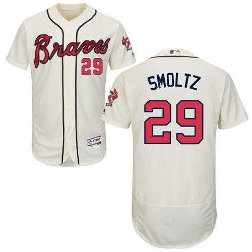 John Smoltz Atlanta Braves cream jersey