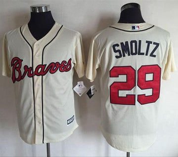John Smoltz Atlanta Braves cream jersey