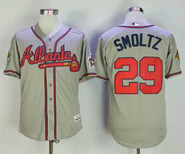 John Smoltz Atlanta Braves gray Throwback jersey