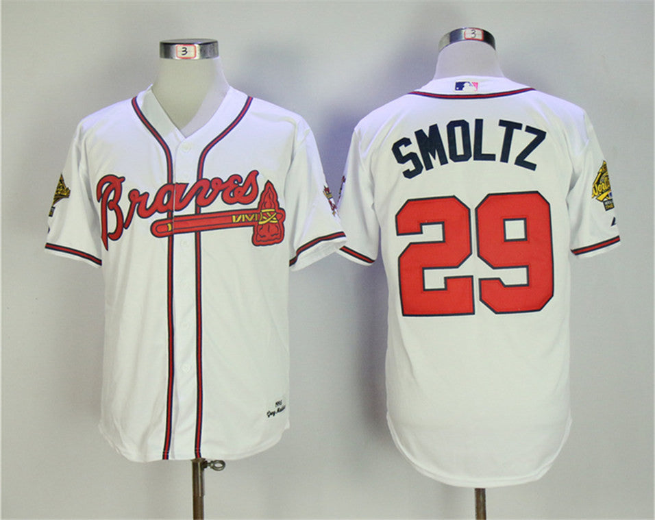 John Smoltz Atlanta Braves white Throwback jersey