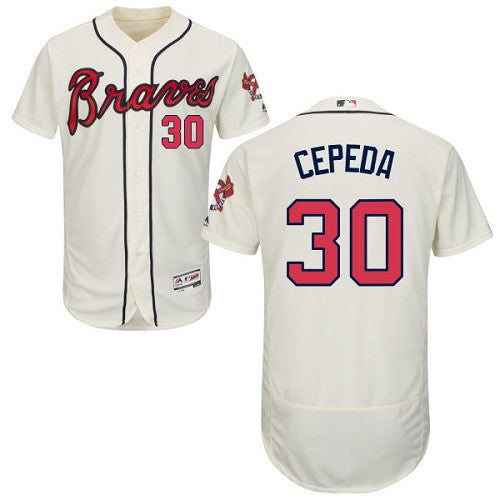 Orlando Cepeda Atlanta Braves cream jersey