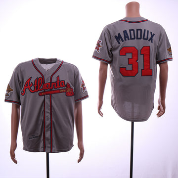 Greg Maddux Atlanta Braves gray Throwback jersey
