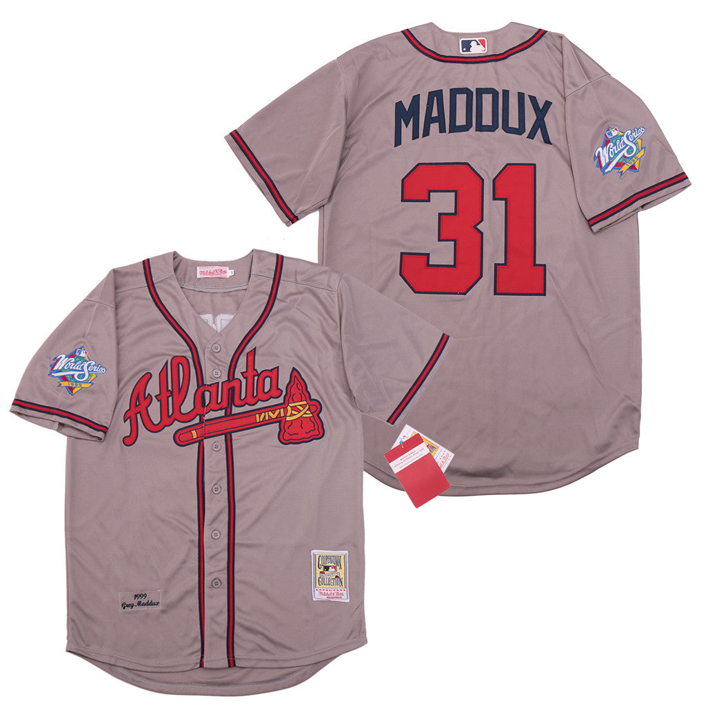 Greg Maddux Atlanta Braves gray Cooperstown jersey