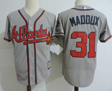 Greg Maddux Atlanta Braves gray Cooperstown jersey