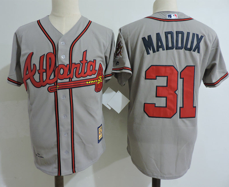 Greg Maddux Atlanta Braves gray Cooperstown jersey