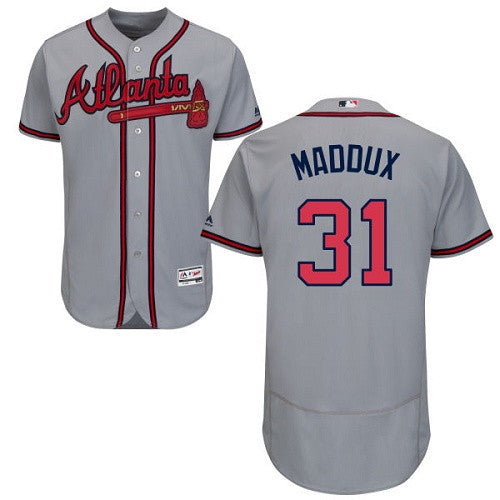 Greg Maddux Atlanta Braves gray jersey