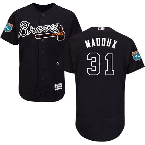 Greg Maddux Atlanta Braves navy jersey