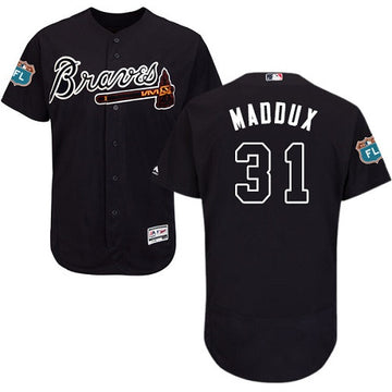 Greg Maddux Atlanta Braves navy jersey