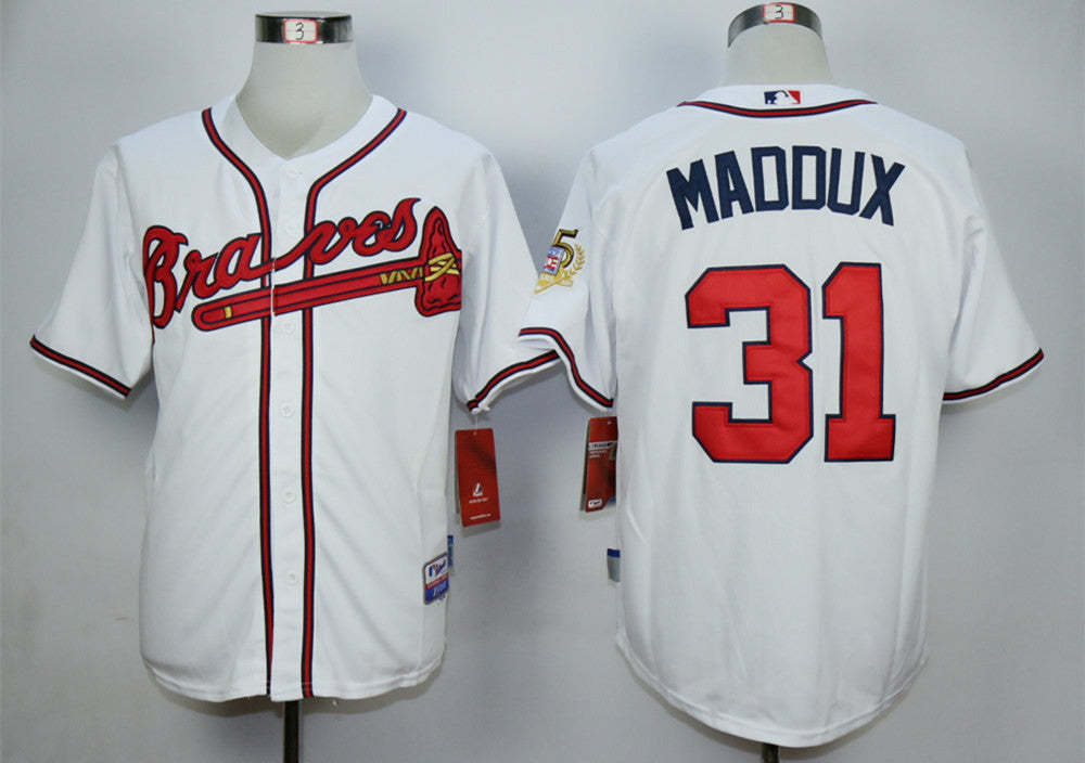 Greg Maddux Atlanta Braves white jersey