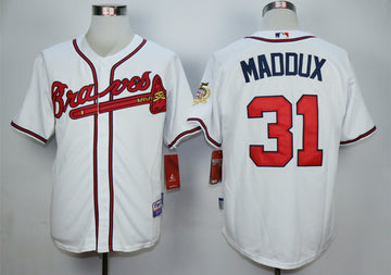 Greg Maddux Atlanta Braves white jersey