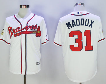 Greg Maddux Atlanta Braves white jersey