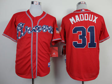 Maddux Atlanta Braves red jersey
