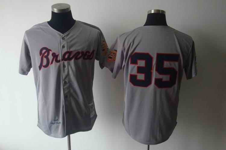 Phil Niekro Atlanta Braves grey jersey