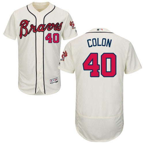 Bartolo Colon Atlanta Braves cream jersey