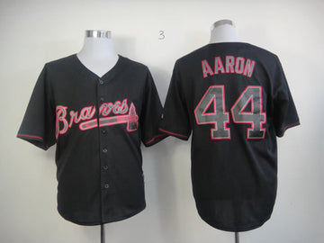 Aaron Atlanta Braves black Fashion jersey