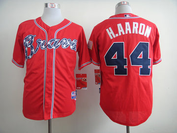 H.Aaron Atlanta Braves red jersey