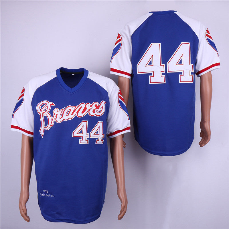 Hank Aaron Atlanta Braves blue Throwback jersey