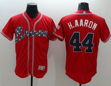 Hank Aaron Atlanta Braves red Authentic jersey