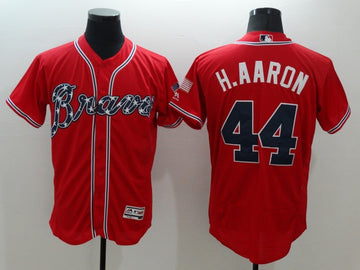 Hank Aaron Atlanta Braves red jersey