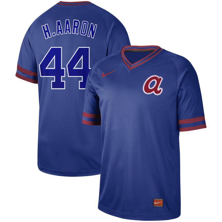 Hank Aaron Atlanta Braves royal Throwback jersey